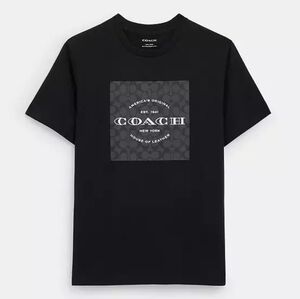 Coach Black Graphic T-Shirt for Men
